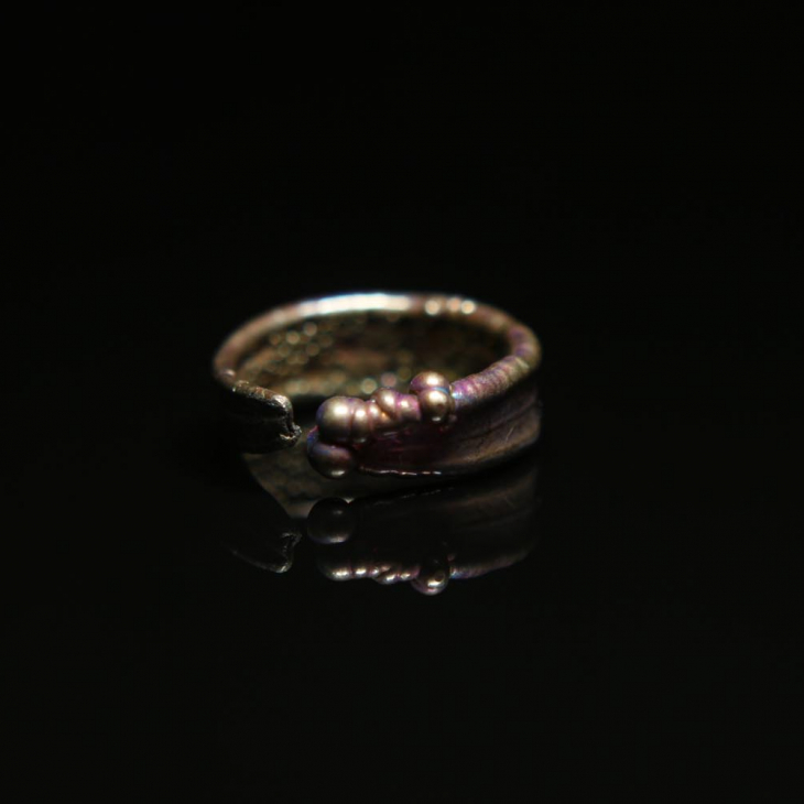 Ring in silver Melancholy, Sea buckthorn, фото 2